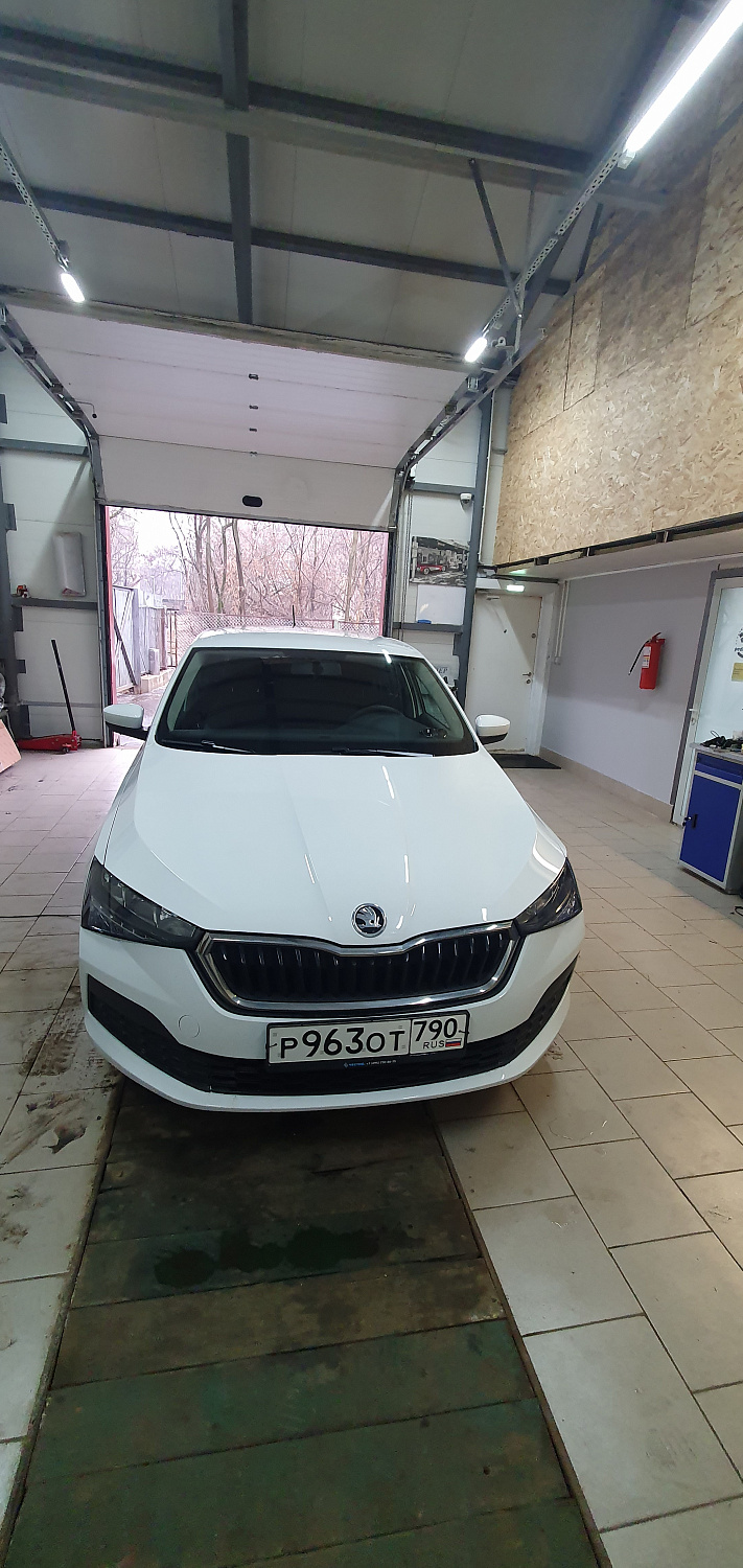 Установка тяговых педалей на Skoda Rapid (механика, 3шт.)